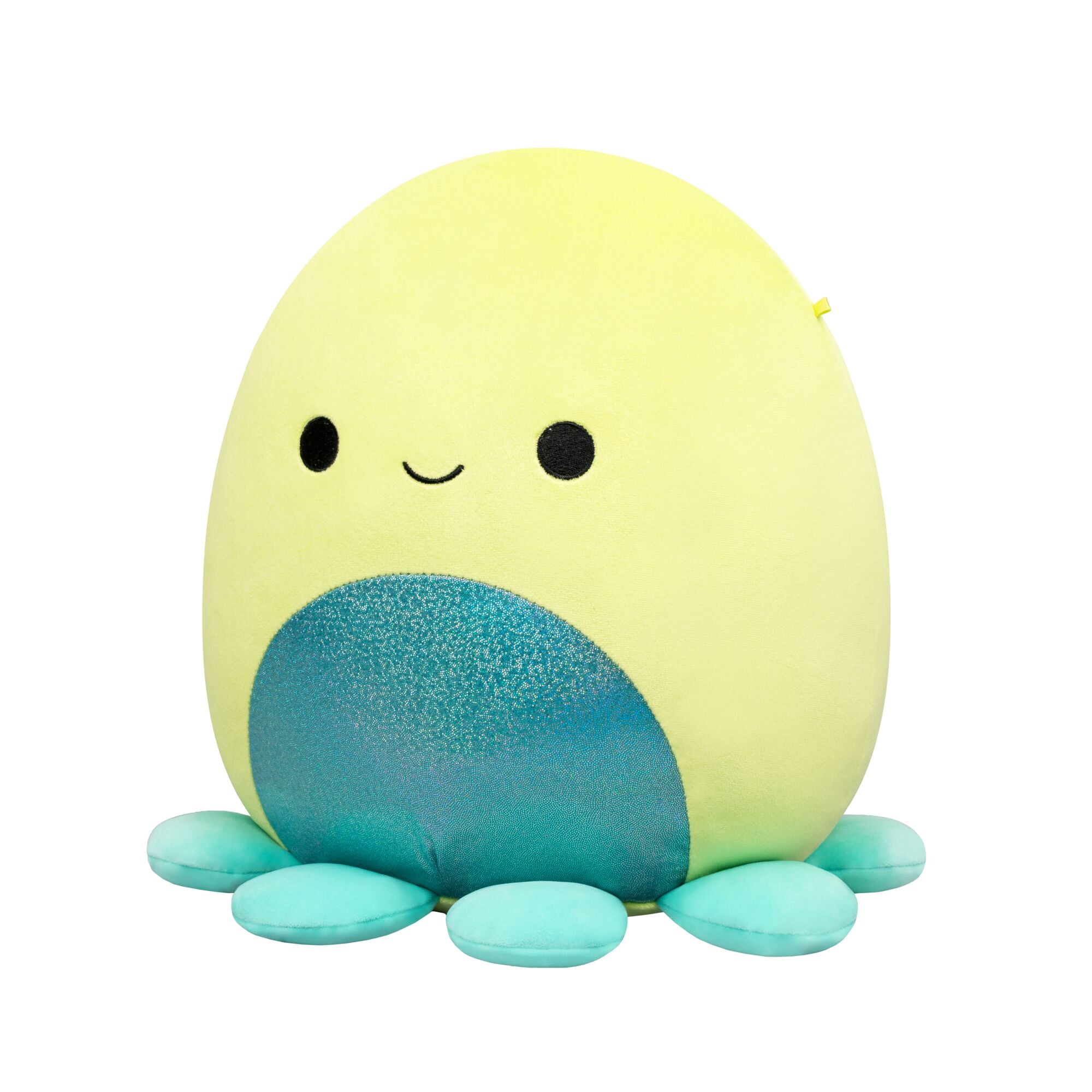 12-Inch Orphie the Lime Green Octopus with Teal Tentacles - Image 2