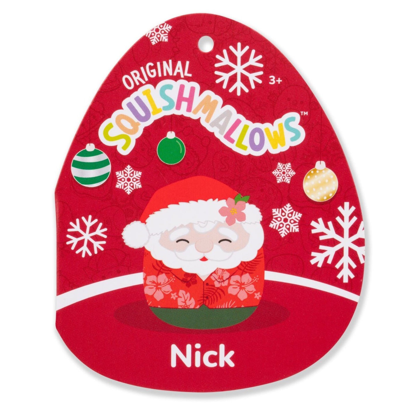 14-Inch Nick the Santa Claus in Red Hawaiian Shirt - Image 5