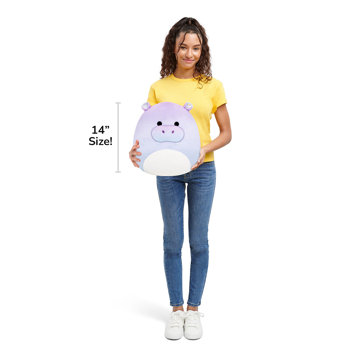 14-Inch Benedict the Purple Gradient Hippo with Sparkly Ears - Image 7